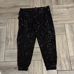 Cable & Gauge Black Glitter Kids Joggers